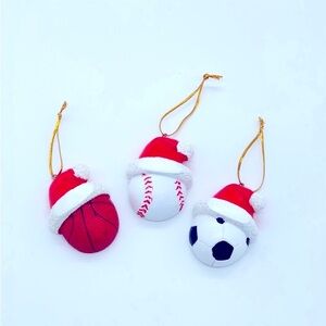 CHRISTMAS SPORTS BALL SANTA’S ORNAMENTS